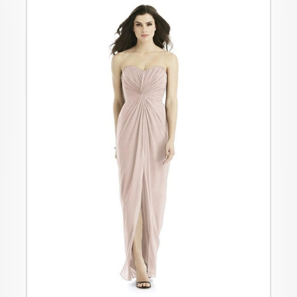 DESSY Strapless/Cold Shoulder BRIDESMAID Dress 4523 Color Rose Size 18